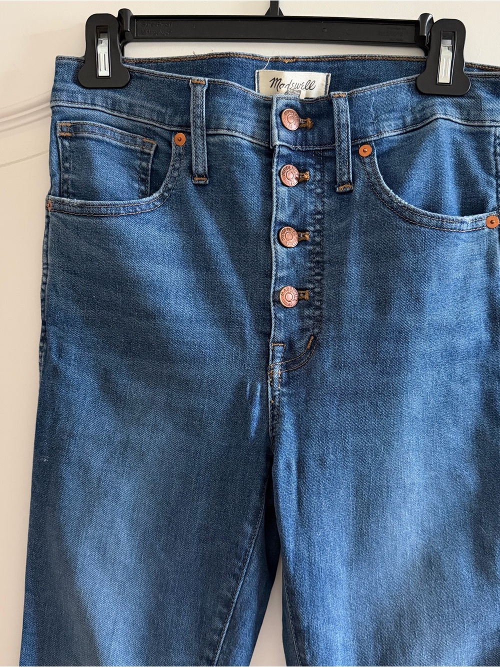 Madewell Medium Blue 10” high rinse Skinny Button-Fly Jeans